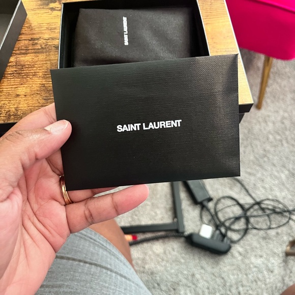 Saint Laurent card holder vintage peach - Picture 2 of 8